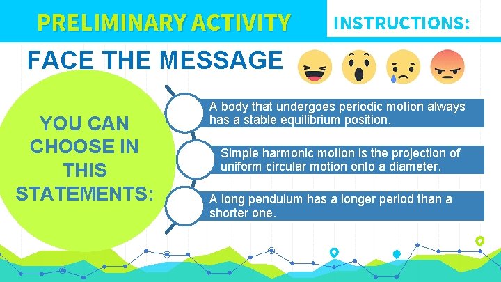 PRELIMINARY ACTIVITY FACE THE MESSAGE YOU CAN CHOOSE IN THIS STATEMENTS: INSTRUCTIONS: A body