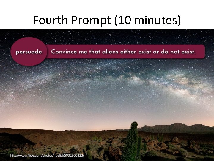 Fourth Prompt (10 minutes) 