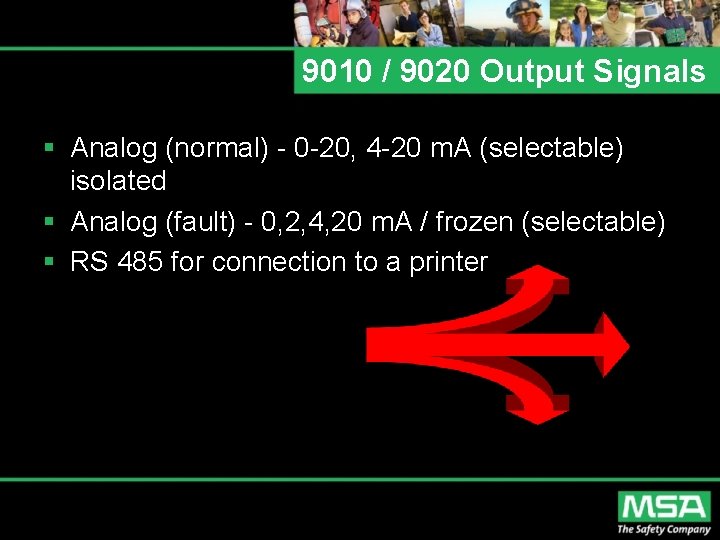 9010 / 9020 Output Signals § Analog (normal) - 0 -20, 4 -20 m. 9010 / 9020 Output Signals § Analog (normal) - 0 -20, 4 -20 m.
