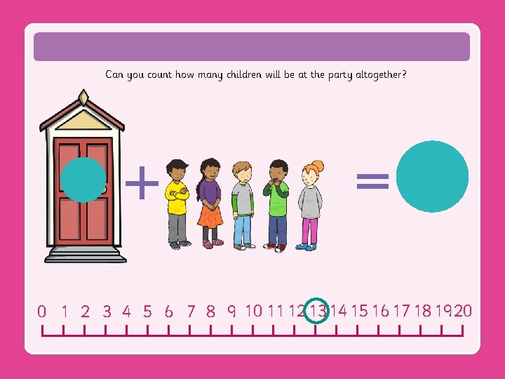 Can you count how many children will be at the party altogether? + =