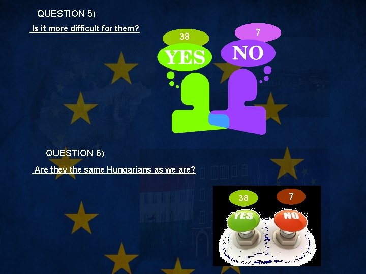 QUESTION 5) Is it more difficult for them? 7 38 QUESTION 6) Are they