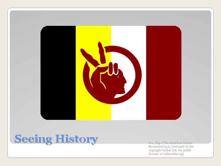 Seeing History n. a. , flag of the American Indian Movement (n. d. )