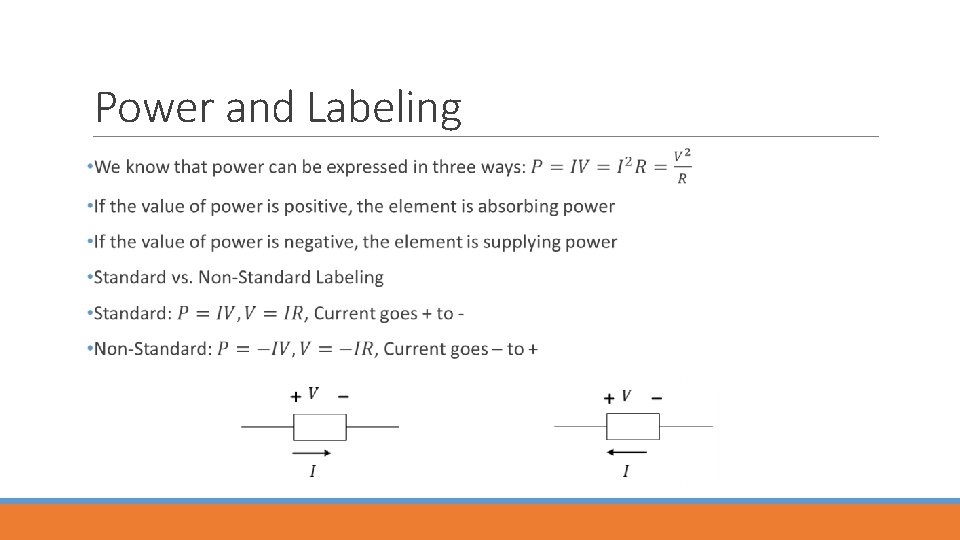 Power and Labeling 