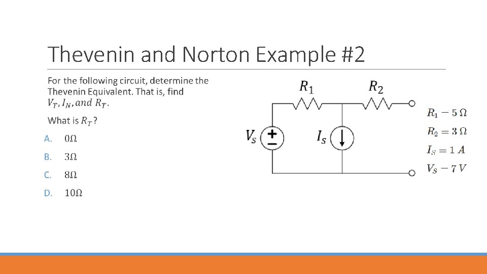 Thevenin and Norton Example #2 