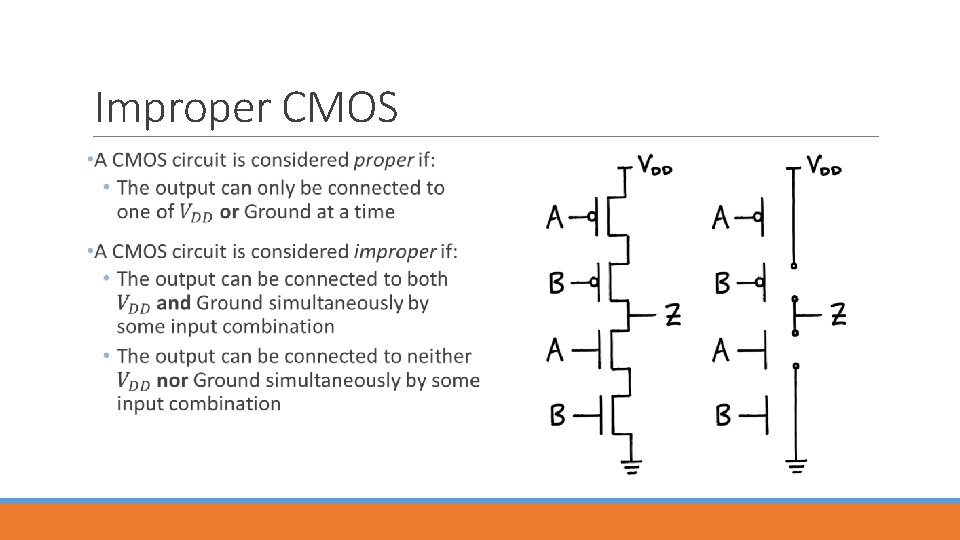 Improper CMOS 