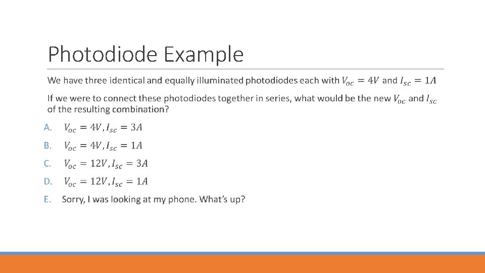 Photodiode Example 