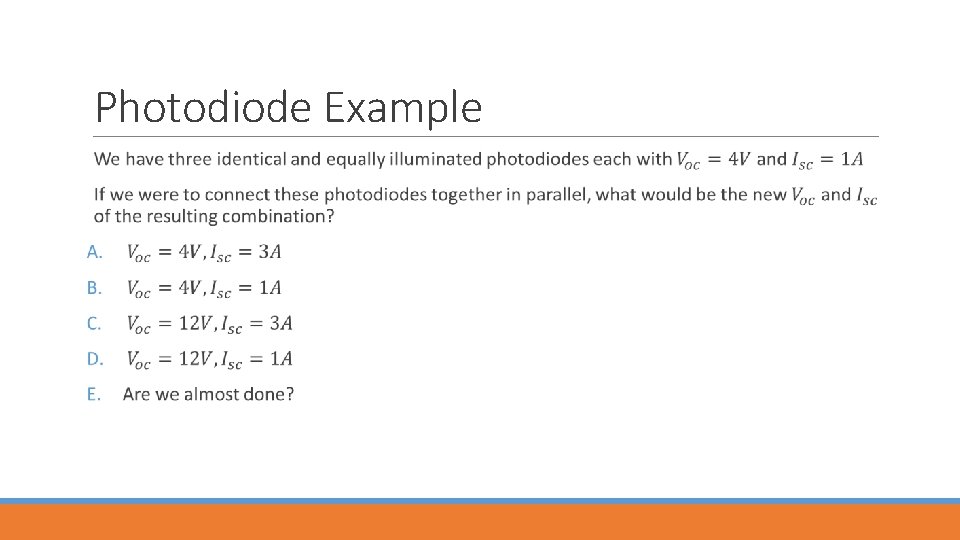 Photodiode Example 