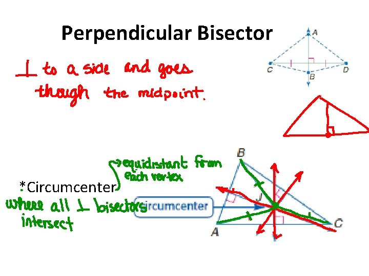 Perpendicular Bisector *Circumcenter 