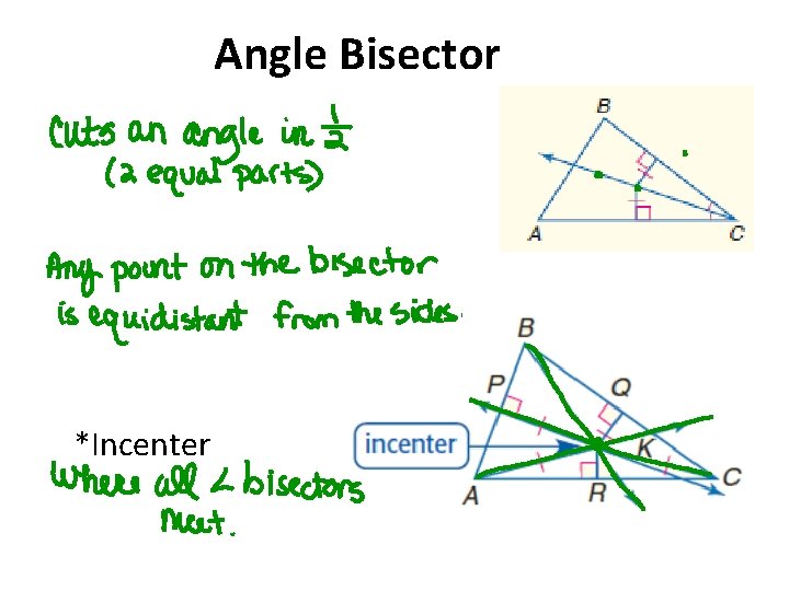 Angle Bisector *Incenter 