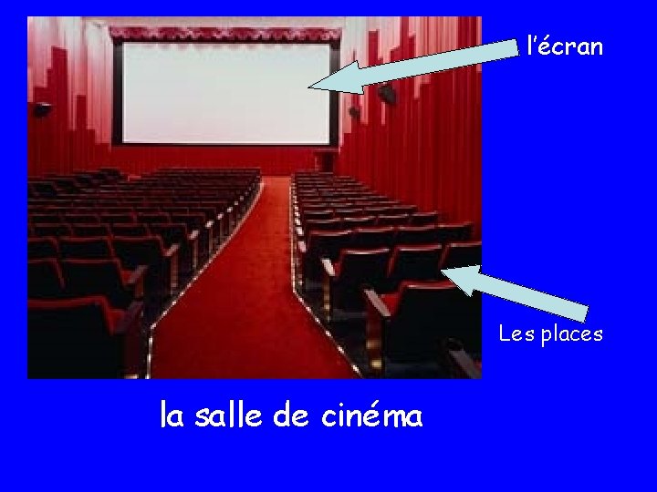 l’écran Les places la salle de cinéma 