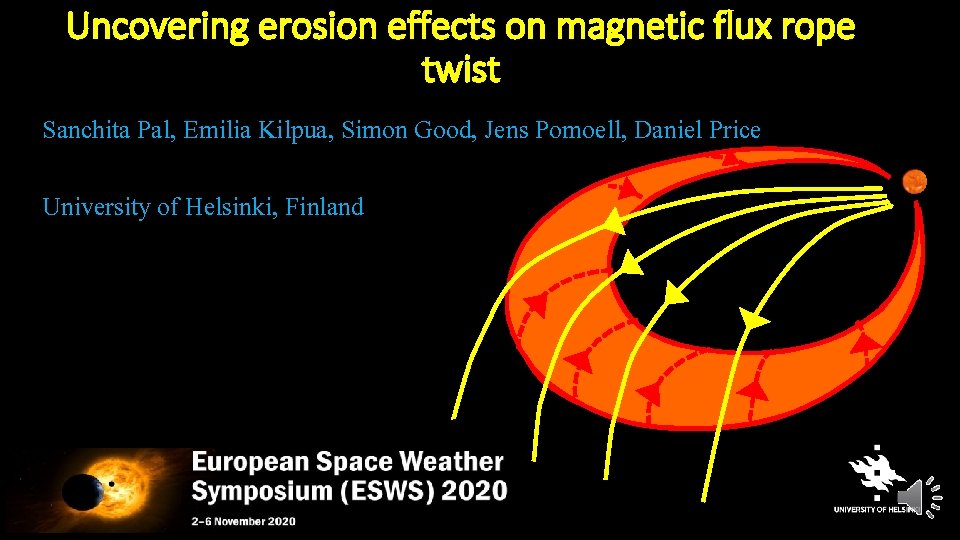 Uncovering erosion effects on magnetic flux rope twist Sanchita Pal, Emilia Kilpua, Simon Good,