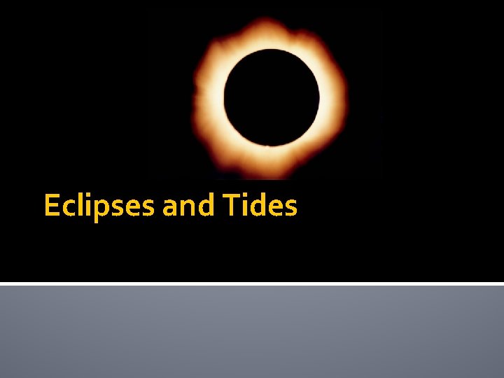 Eclipses and Tides 