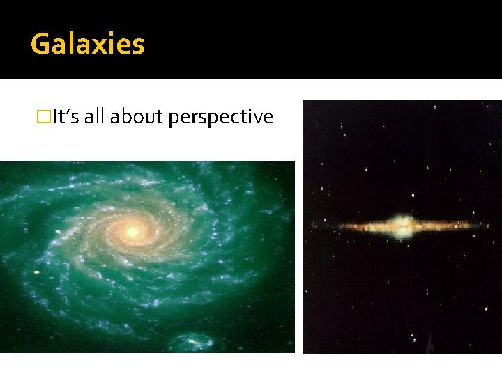 Galaxies �It’s all about perspective 