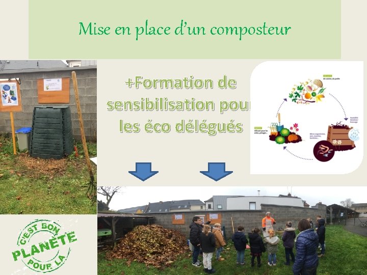 Mise en place d’un composteur +Formation de sensibilisation pour les éco délégués 