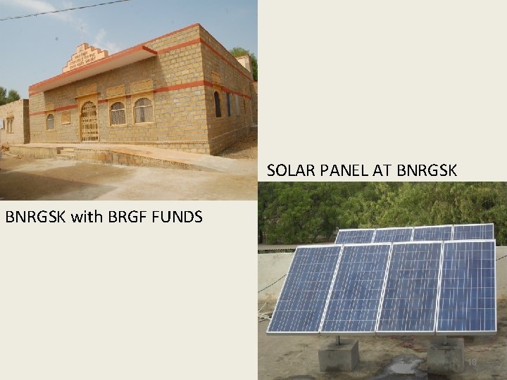 SOLAR PANEL AT BNRGSK with BRGF FUNDS 18 18 