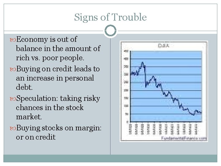 Signs of Trouble Economy is out of balance in the amount of rich vs. Signs of Trouble Economy is out of balance in the amount of rich vs.