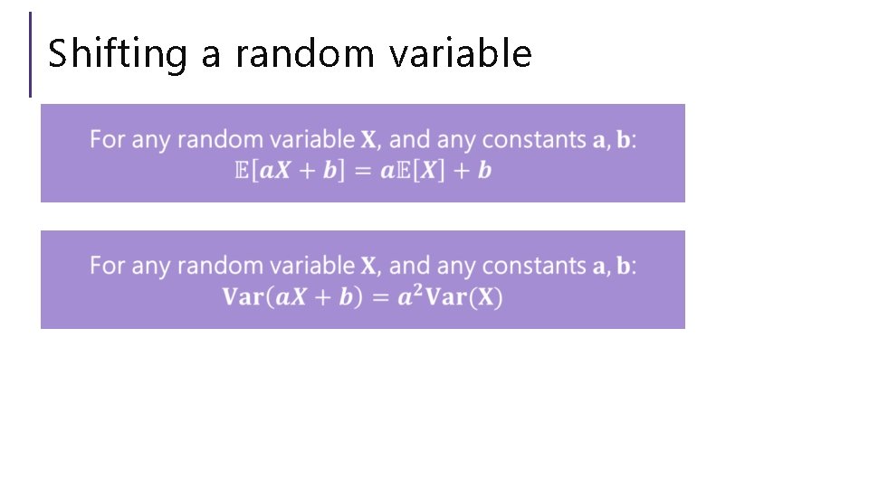 Shifting a random variable 