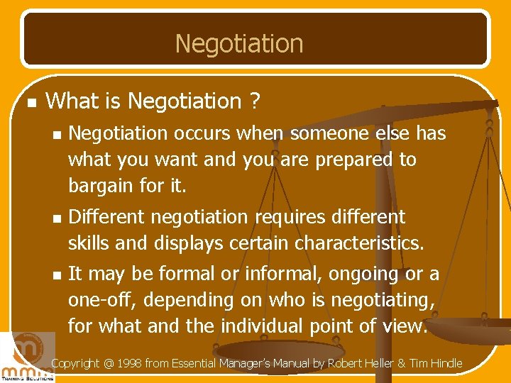 Negotiation n What is Negotiation ? n n n Negotiation occurs when someone else Negotiation n What is Negotiation ? n n n Negotiation occurs when someone else
