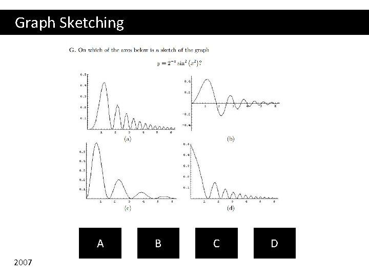 Graph Sketching A 2007 B C D 