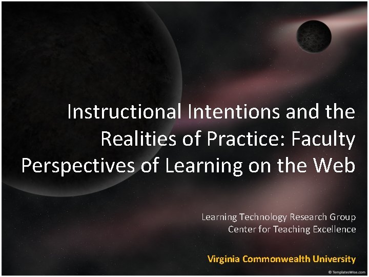 Instructional Intentions and the Realities of Practice Faculty