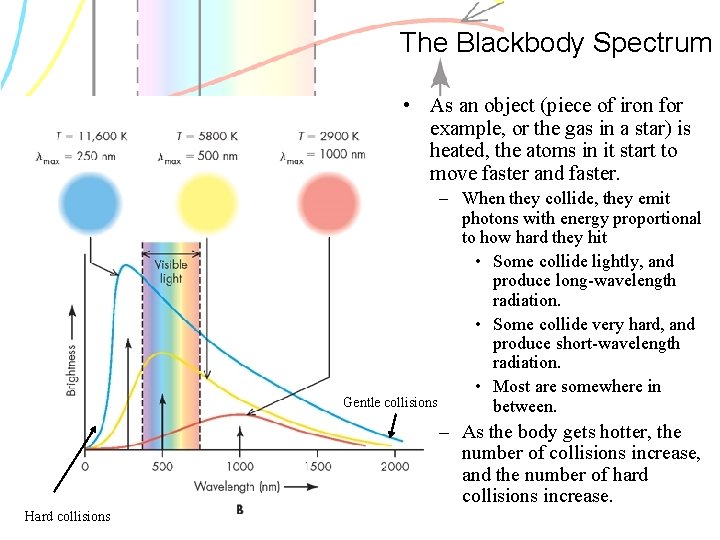 The Blackbody Spectrum • As an object (piece of iron for example, or the