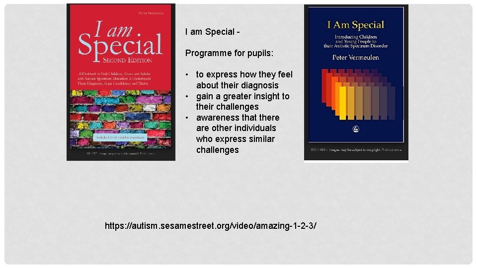 I am Special Programme for pupils: • to express how they feel about their