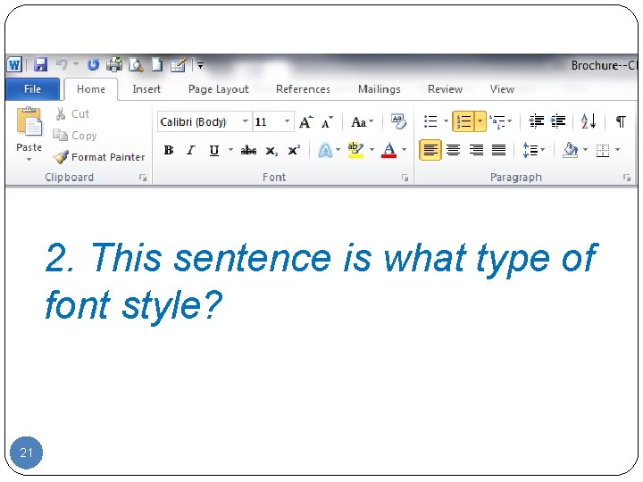 Font Examples Sentance Introduction to Start the Presentation From Beginning Slide