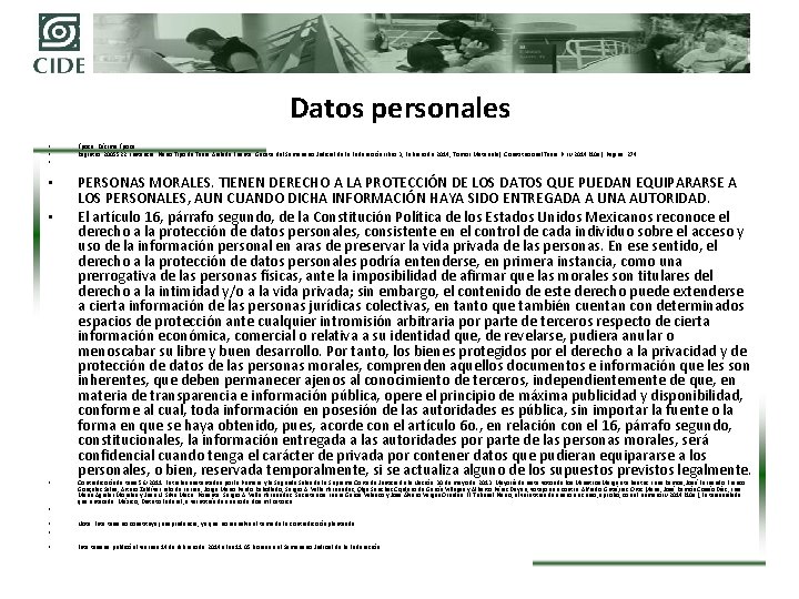 Datos personales • • • Época: Décima Época Registro: 2005522 Instancia: Pleno Tipo de