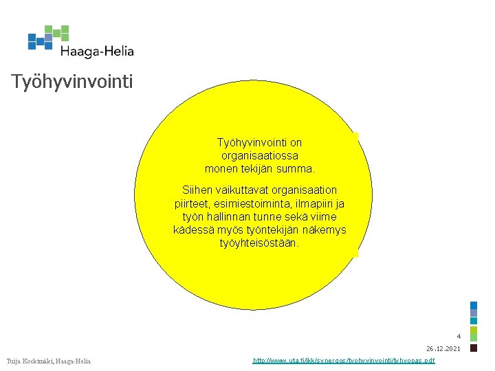 Työhyvinvointi on organisaatiossa monen tekijän summa. Siihen vaikuttavat organisaation piirteet, esimiestoiminta, ilmapiiri ja työn