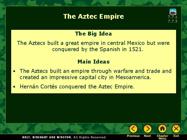 The Aztec Empire 7 7 1 7 7