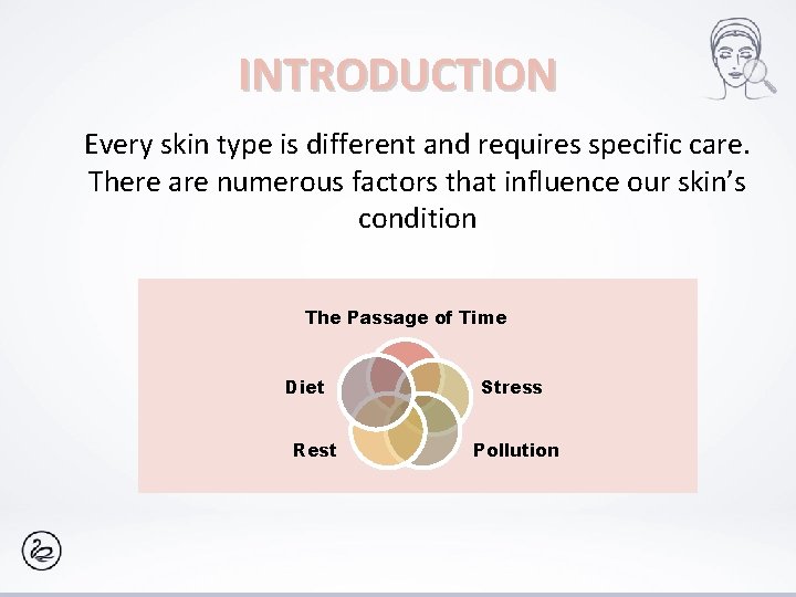 INTRODUCTION Every skin type is different and requires specific care. There are numerous factors