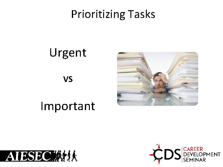 Prioritizing Tasks Urgent VS Important 