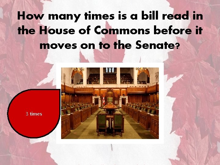 How many times is a bill read in the House of Commons before it