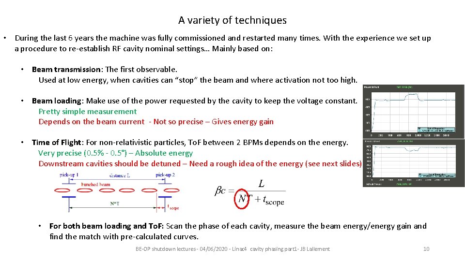 A variety of techniques • During the last 6 years the machine was fully