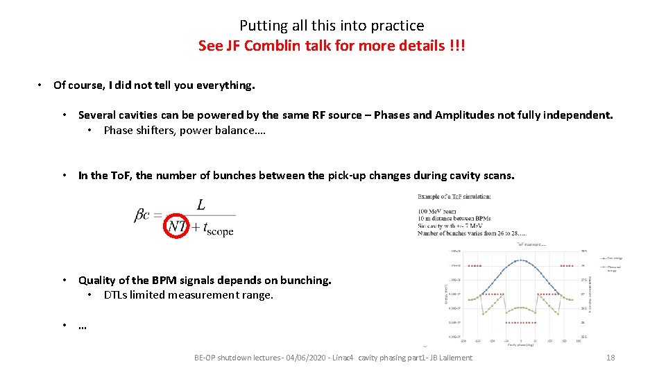 Putting all this into practice See JF Comblin talk for more details !!! •