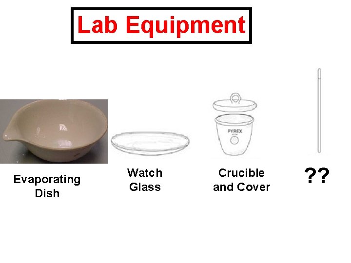 Lab Equipment Evaporating Dish Watch Glass Crucible and Cover ? ? 