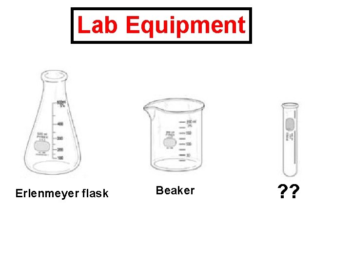 Lab Equipment Erlenmeyer flask Beaker ? ? 