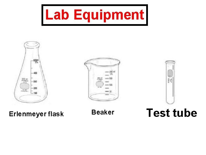 Lab Equipment Erlenmeyer flask Beaker Test tube 