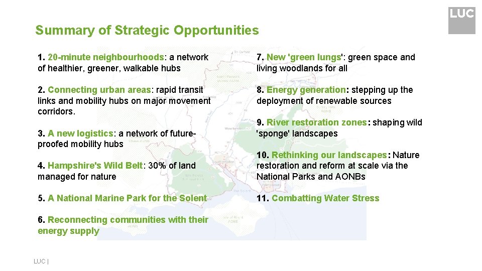 Summary of Strategic Opportunities 1. 20 -minute neighbourhoods: a network of healthier, greener, walkable