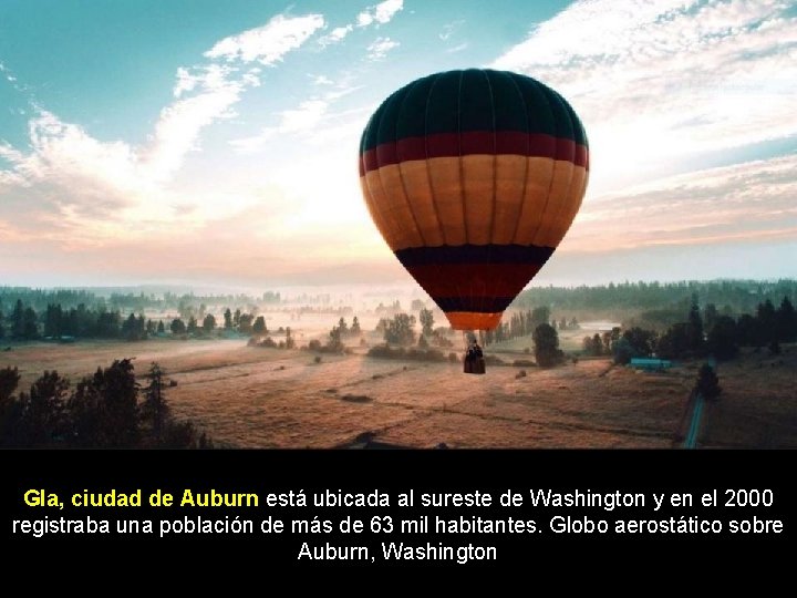 Gla, ciudad de Auburn está ubicada al sureste de Washington y en el 2000