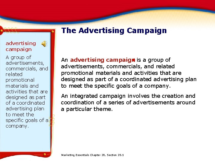 The Advertising Campaign advertising campaign A group of advertisements, commercials, and related promotional materials