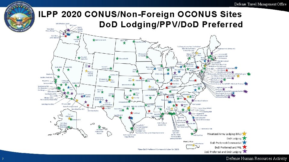 Defense Travel Management Office ILPP 2020 CONUS/Non-Foreign OCONUS Sites Do. D Lodging/PPV/Do. D Preferred