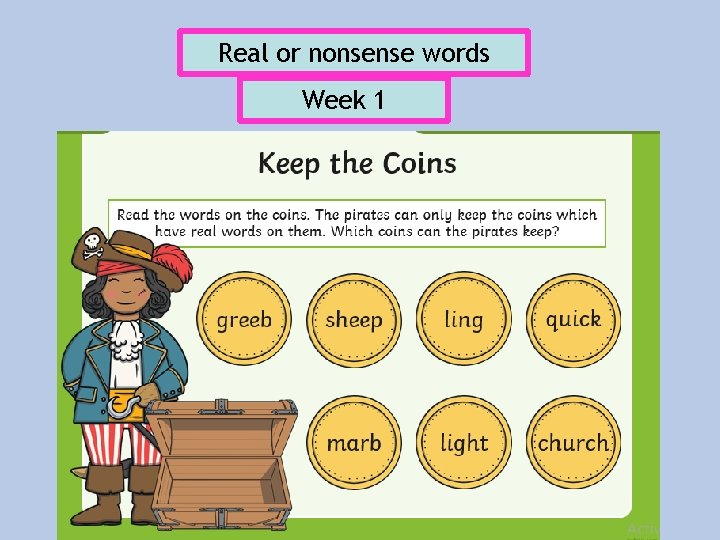 Real or nonsense words Week 1 