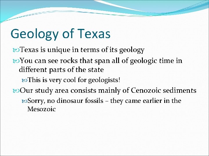 Geology of Texas is unique in terms of its geology You can see rocks