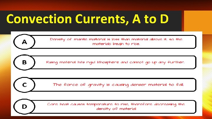 Convection Currents, A to D 