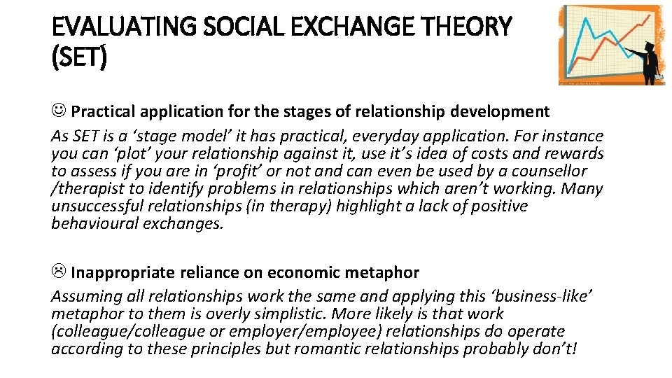 EVALUATING SOCIAL EXCHANGE THEORY (SET) Practical application for the stages of relationship development As