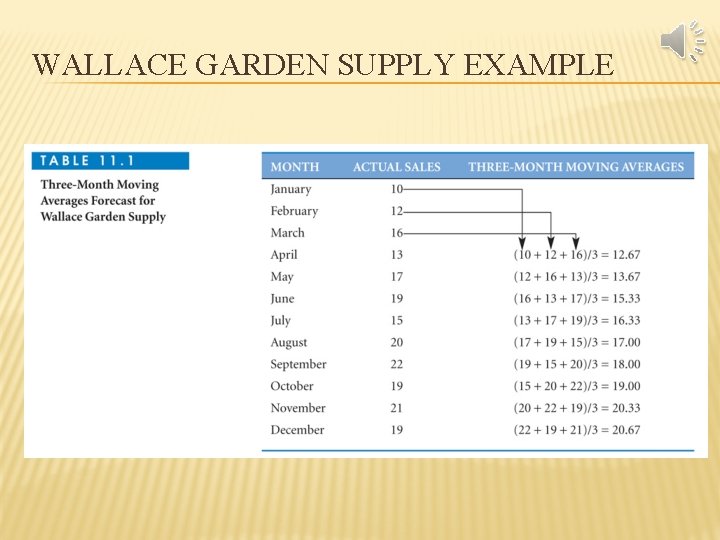 WALLACE GARDEN SUPPLY EXAMPLE 