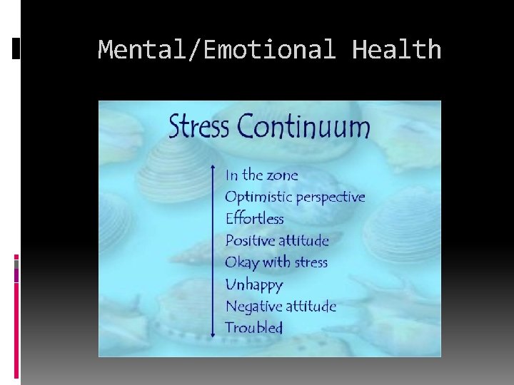 Mental/Emotional Health 