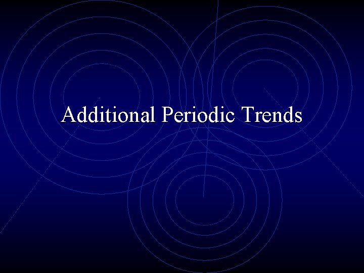 Additional Periodic Trends 