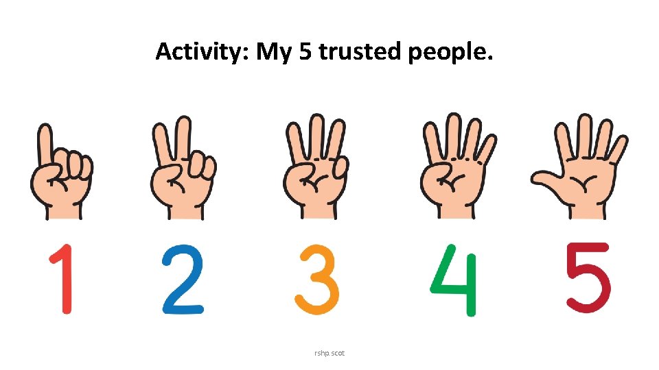 Activity: My 5 trusted people. rshp. scot 